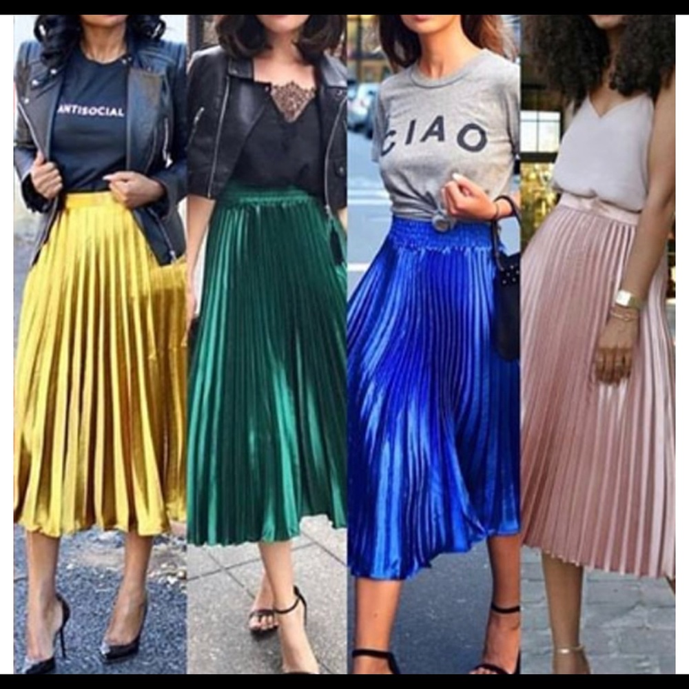 Elastic high waist skirt